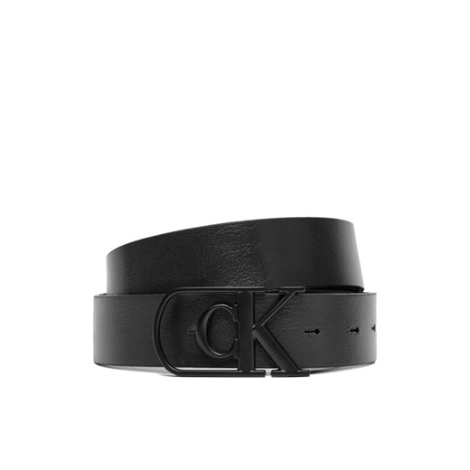 Calvin Klein Pasek Męski Curve Monogram Buckle 32Mm Rev LV04D7021G Czarny ze sklepu MODIVO w kategorii Paski męskie - zdjęcie 185464173