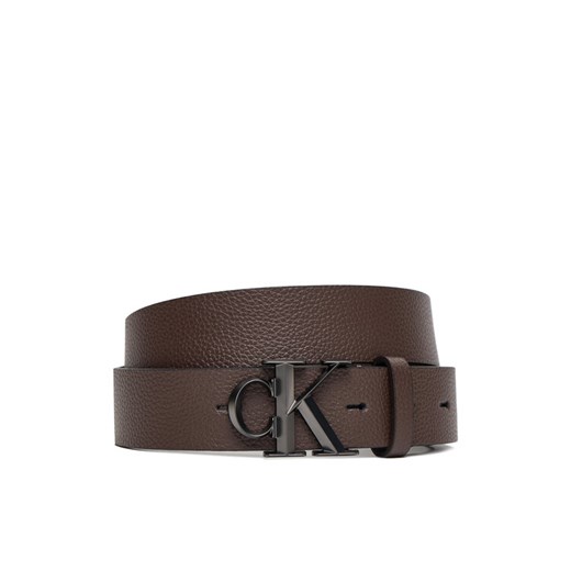 Calvin Klein Pasek Męski Ck Buckle 32Mm LV04D7022G Brązowy ze sklepu MODIVO w kategorii Paski męskie - zdjęcie 185464220