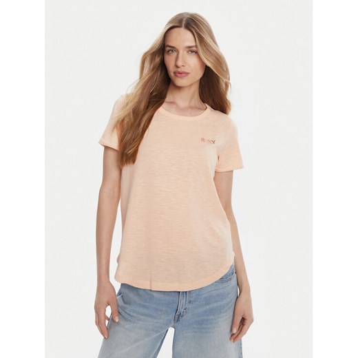 Roxy T-Shirt ERJZT05731-MEF0 Pomarańczowy Regular Fit ze sklepu MODIVO w kategorii Bluzki damskie - zdjęcie 185464271