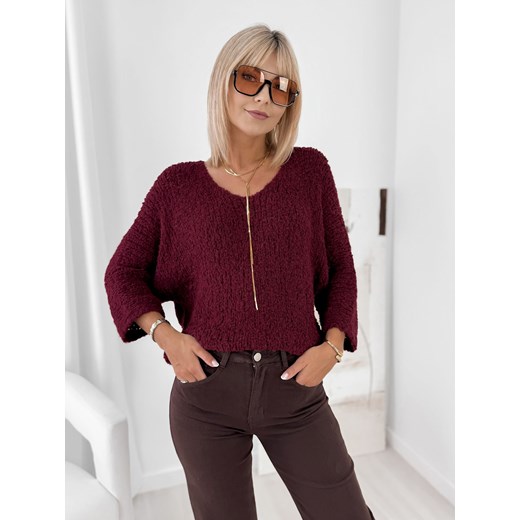 sweter perina bordowy one size ze sklepu UBRA w kategorii Swetry damskie - zdjęcie 185465694