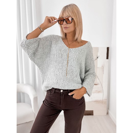 sweter perina szary one size ze sklepu UBRA w kategorii Swetry damskie - zdjęcie 185465702