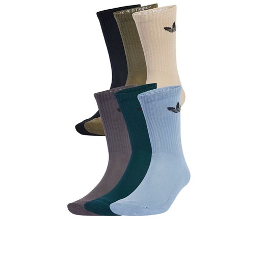 Skarpetki unisex adidas Originals Trefoil Cushion Crew Socks 6 Pairs JY2680 - multikolor ze sklepu streetstyle24.pl w kategorii Skarpetki męskie - zdjęcie 185465900