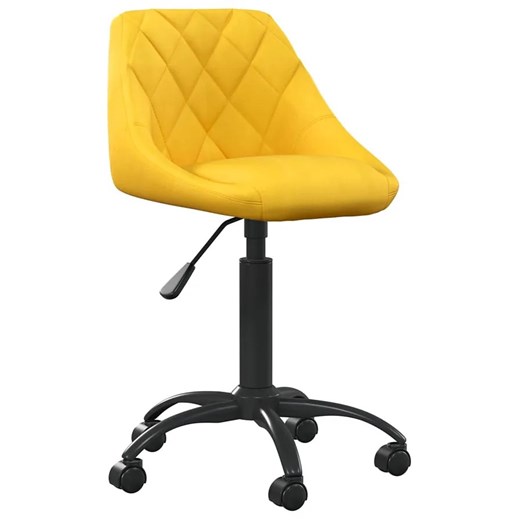 Musztardowy minimalistyczny fotel obrotowy Z4-T64 ze sklepu Edinos.pl w kategorii Krzesła biurowe - zdjęcie 185465984