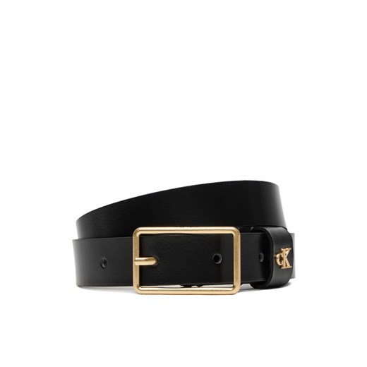 Pasek Damski Calvin Klein Square Buckle Ck Loop 25Mm LV04F7050G Czarny ze sklepu eobuwie.pl w kategorii Paski damskie - zdjęcie 185466181