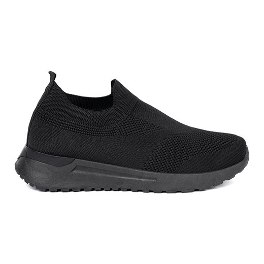 Shelvt Buty sportowe typu slip-on w czarnym kolorze czarne ze sklepu ButyModne.pl w kategorii Buty sportowe damskie - zdjęcie 185466271