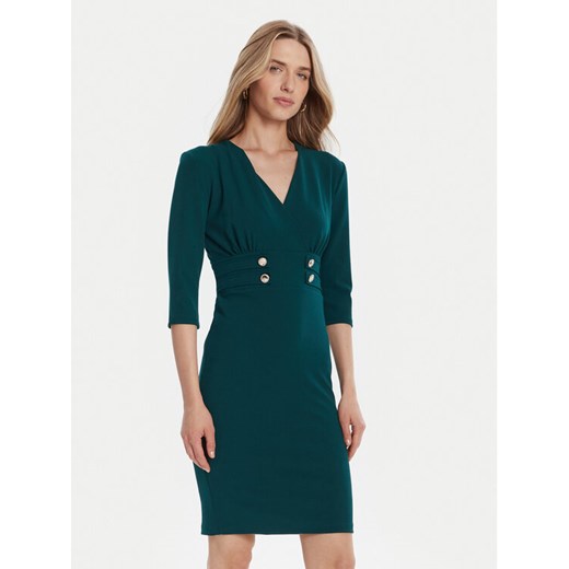 Rinascimento Sukienka koktajlowa CFC0126151003 Zielony Slim Fit ze sklepu MODIVO w kategorii Sukienki - zdjęcie 185466342