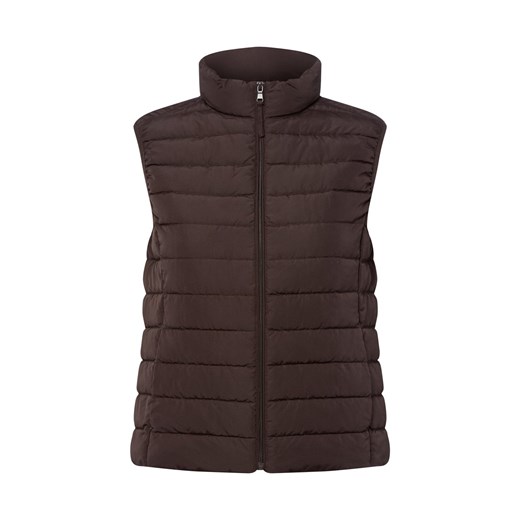 brookshire Damska kamizelka pikowana Kobiety Sztuczne włókno czekoladowy jednolity ze sklepu vangraaf w kategorii Kamizelki damskie - zdjęcie 185466750