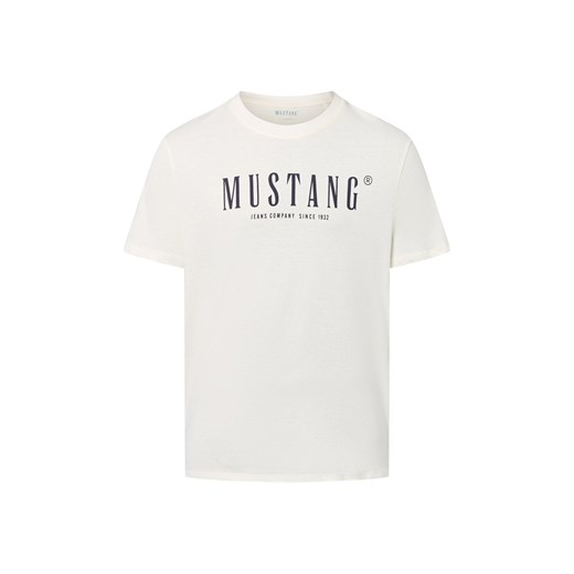 Mustang Koszulka męska - Austin Mężczyźni Bawełna écru nadruk ze sklepu vangraaf w kategorii T-shirty męskie - zdjęcie 185466781
