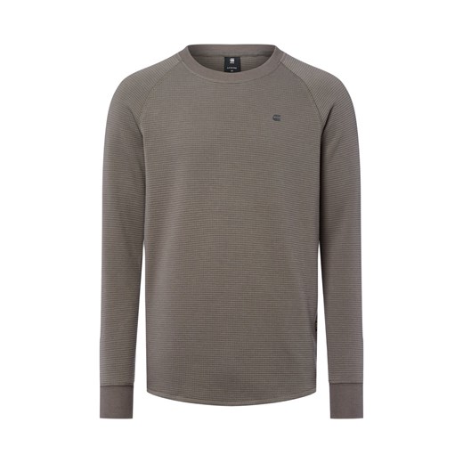 G-Star RAW Bluza męska - Jirgi Mężczyźni błotnisty jednolity ze sklepu vangraaf w kategorii Bluzy męskie - zdjęcie 185466794