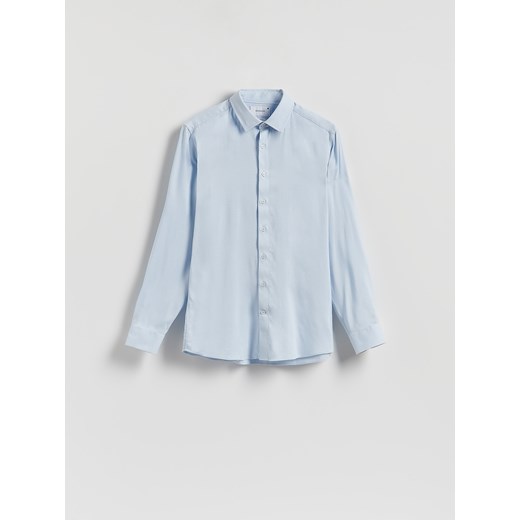 Reserved - Gładka koszula regular fit - jasnoniebieski - id: 214BK-05M - marki Reserved - 185466820 Reserved - Gładka koszula regular fit - jasnoniebieski ze sklepu Reserved w kategorii Koszule męskie - zdjęcie 185466820