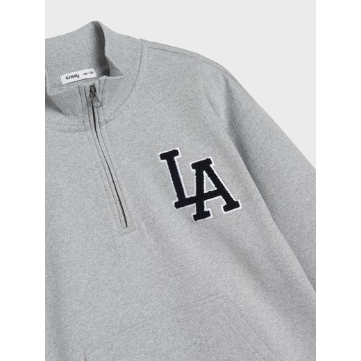 Sinsay - Bluza ze stójką - szary Sinsay 170 (14-15 l) Sinsay