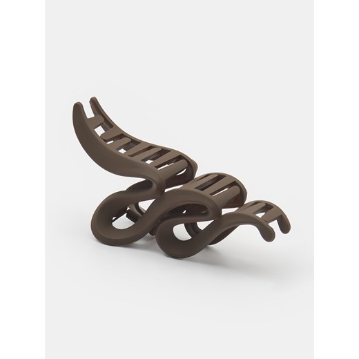 Sinsay - Klamra do włosów z matowym wykończeniem - brązowy Sinsay One Size Sinsay