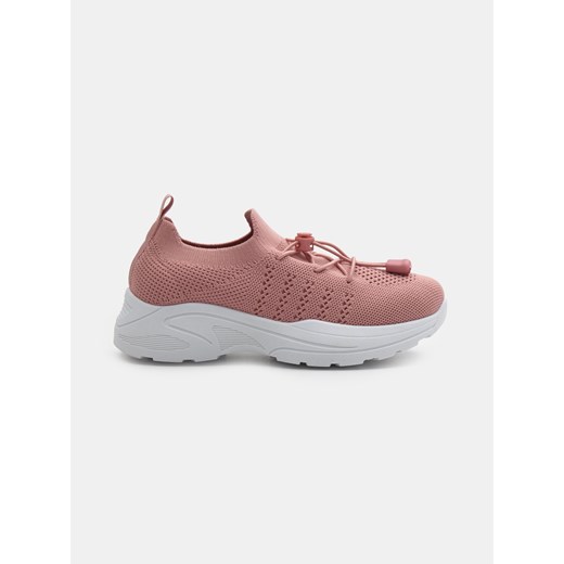 Sinsay - Sneakersy z lekką podeszwą i ściągaczami - różowy Sinsay 28 Sinsay