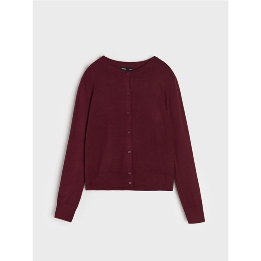 Sinsay - Sweter na guziki - czerwony Sinsay XL Sinsay