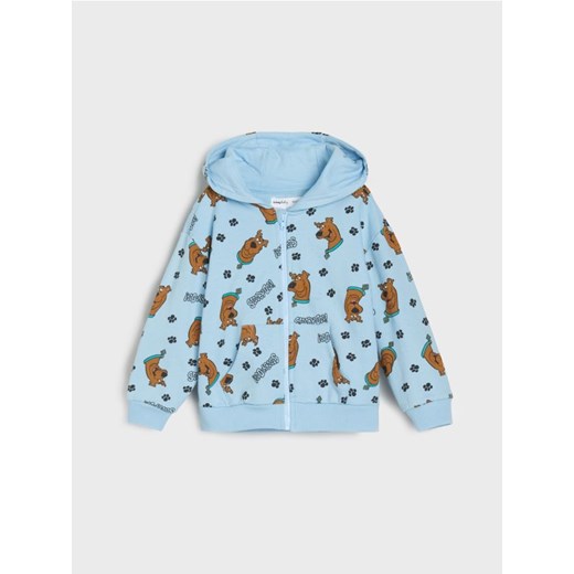 Sinsay - Rozpinana bluza z kapturem Scooby-Doo - niebieski ze sklepu Sinsay w kategorii Bluzy chłopięce - zdjęcie 185468942