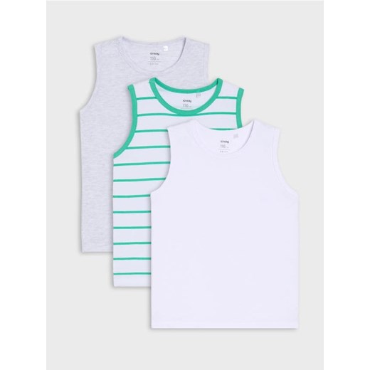 Sinsay - Podkoszulki 3 pack - biały Sinsay 98 (2-3 l) Sinsay