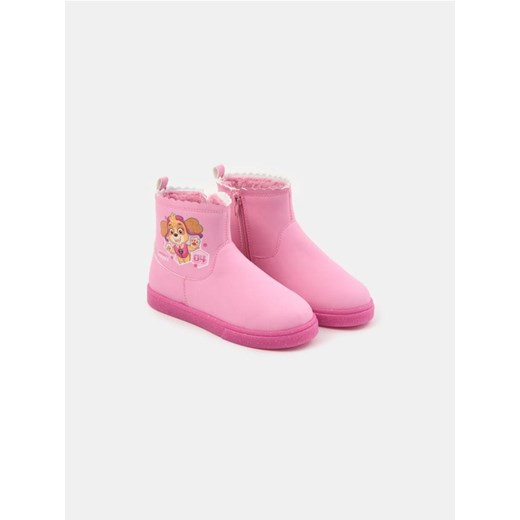 Sinsay - Botki ze sztucznym futrem wewnątrz PAW Patrol - różowy ze sklepu Sinsay w kategorii Buty zimowe dziecięce - zdjęcie 185469054