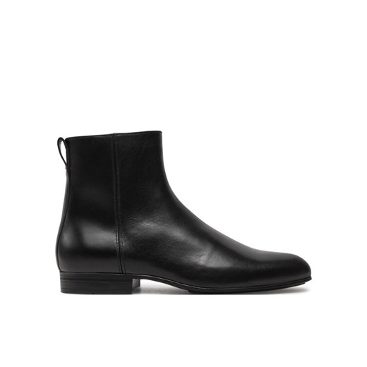 Trzewiki Calvin Klein Boot W/ Zip Lth HM0HM01501 Czarny ze sklepu eobuwie.pl w kategorii Buty zimowe męskie - zdjęcie 185469322