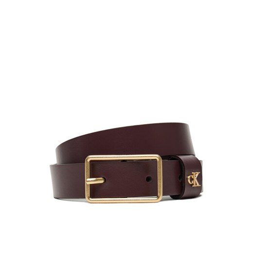 Calvin Klein Pasek Damski Square Buckle Ck Loop 25Mm LV04F7050G Bordowy ze sklepu MODIVO w kategorii Paski damskie - zdjęcie 185469582