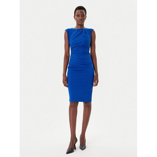 Rinascimento Sukienka koktajlowa CFC0125332003 Niebieski Slim Fit ze sklepu MODIVO w kategorii Sukienki - zdjęcie 185469591