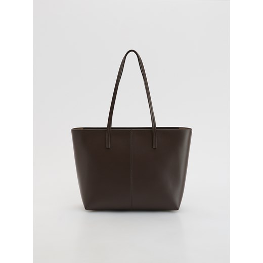 Reserved - Torebka shopper - brązowy ze sklepu Reserved w kategorii Torby Shopper bag - zdjęcie 185470182