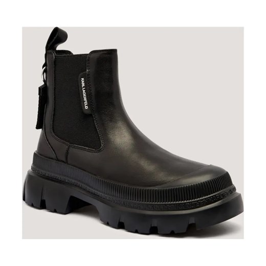 Karl Lagerfeld Skórzane botki TREKKA MAX Mid Gore ze sklepu Gomez Fashion Store w kategorii Botki - zdjęcie 185470564