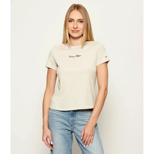 Tommy Hilfiger T-shirt | Regular Fit ze sklepu Gomez Fashion Store w kategorii Bluzki damskie - zdjęcie 185470652