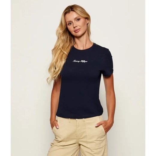 Tommy Hilfiger T-shirt | Regular Fit ze sklepu Gomez Fashion Store w kategorii Bluzki damskie - zdjęcie 185470654