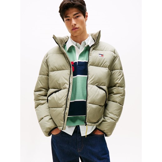 Tommy Jeans Pikowana kurtka męska Mężczyźni trzcinowy jednolity ze sklepu vangraaf w kategorii Kurtki męskie - zdjęcie 185472634