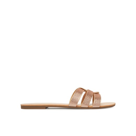 ONLY Shoes Klapki 15340950 Różowe złoto ze sklepu MODIVO w kategorii Klapki damskie - zdjęcie 185473453