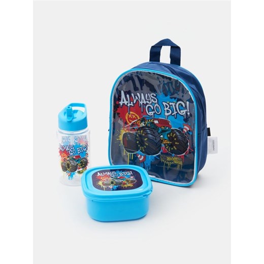 Sinsay - Zestaw: plecak, lunchbox oraz butelka Hot Wheels - wielobarwny ze sklepu Sinsay w kategorii Dom - zdjęcie 185479272