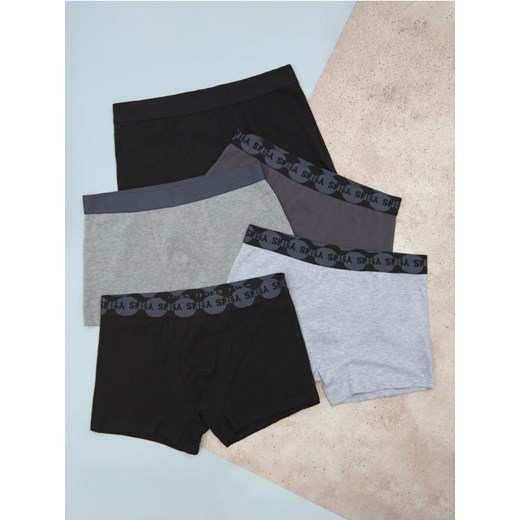 Sinsay - Bokserki Classic 5 pack - szary Sinsay XS Sinsay