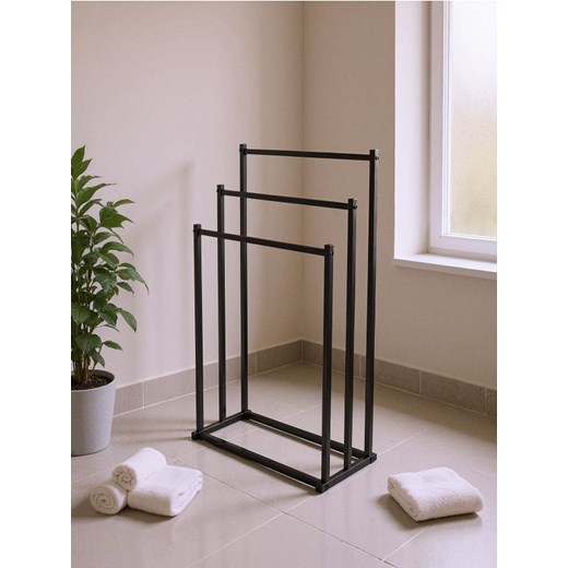 Sinsay - Metalowy stojak łazienkowy na ręczniki - czarny ze sklepu Sinsay w kategorii Meble łazienkowe - zdjęcie 185479363