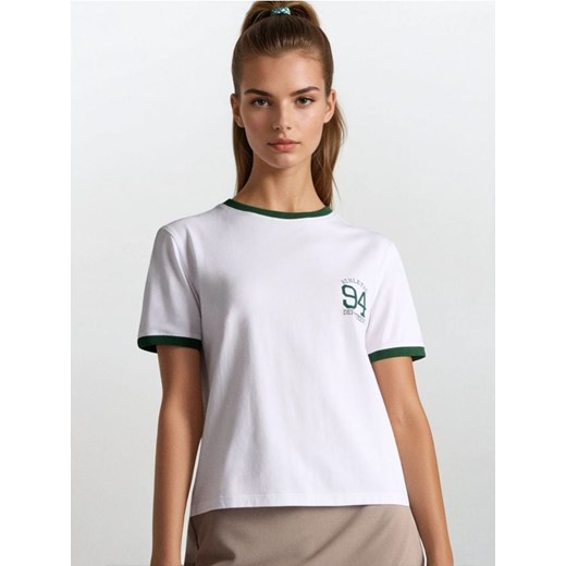 Sinsay - Koszulka z krótkim rękawem - biały ze sklepu Sinsay w kategorii Bluzki damskie - zdjęcie 185479423