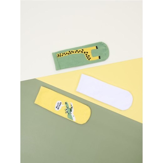 Sinsay - Skarpetki z motywem safari 3 pack - wielobarwny ze sklepu Sinsay w kategorii Skarpetki dziecięce - zdjęcie 185479491