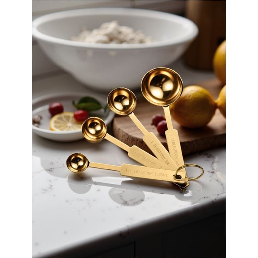 Sinsay - Złote miarki kuchenne 4 pack - złoty ze sklepu Sinsay w kategorii Akcesoria kuchenne - zdjęcie 185479663