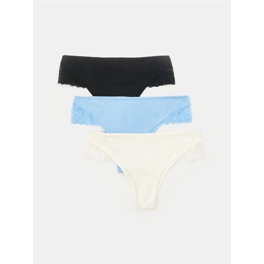 Sinsay - Majtki brazyliany 3 pack - wielobarwny ze sklepu Sinsay w kategorii Majtki damskie - zdjęcie 185479762