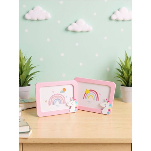 Sinsay - Ramki na zdjęcia z motywem jednorożca 2 pack - różowy ze sklepu Sinsay w kategorii Dom - zdjęcie 185479841