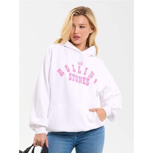 Sinsay - Bluza z nadrukiem The Rolling Stones - kremowy ze sklepu Sinsay w kategorii Bluzy damskie - zdjęcie 185482473