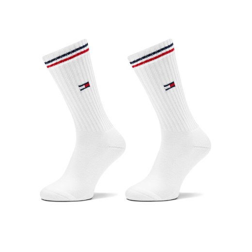 Zestaw 2 par wysokich skarpet damskich Tommy Hilfiger 701228176 Biały ze sklepu eobuwie.pl w kategorii Skarpetki damskie - zdjęcie 185483091