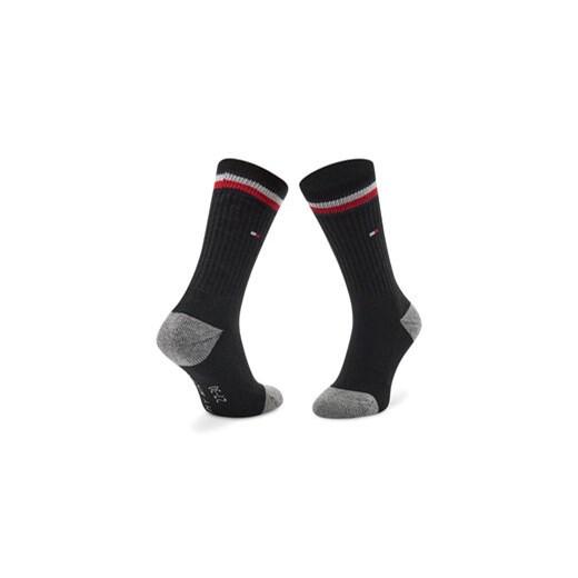 Zestaw 2 par wysokich skarpet dziecięcych Tommy Hilfiger 100001500 Czarny Tommy Hilfiger 39_42 eobuwie.pl