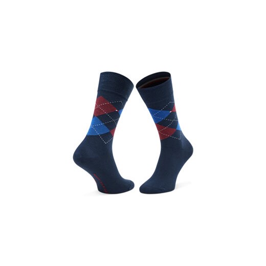 Zestaw 2 par wysokich skarpet męskich Tommy Hilfiger 100001495 Granatowy Tommy Hilfiger 39_42 eobuwie.pl