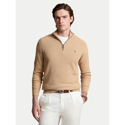Polo Ralph Lauren Sweter 710932304500 Beżowy Regular Fit ze sklepu MODIVO w kategorii Swetry męskie - zdjęcie 185483951