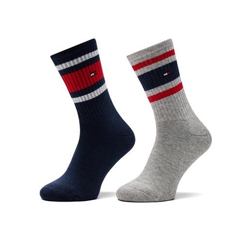 Tommy Hilfiger Zestaw 2 par wysokich skarpet dziecięcych 701229942 Granatowy ze sklepu MODIVO w kategorii Skarpetki dziecięce - zdjęcie 185483990