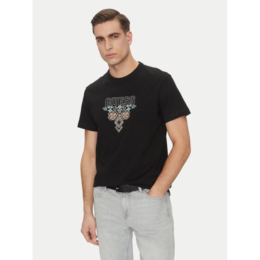 Guess T-Shirt 173007 Czarny Classic Fit ze sklepu MODIVO w kategorii T-shirty męskie - zdjęcie 185484003