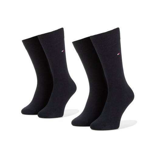 Tommy Hilfiger Zestaw 2 par wysokich skarpet unisex 371111 Granatowy ze sklepu MODIVO w kategorii Skarpetki męskie - zdjęcie 185484012
