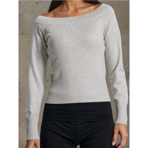 Sinsay - Sweter off shoulder - szary ze sklepu Sinsay w kategorii Swetry damskie - zdjęcie 185486483