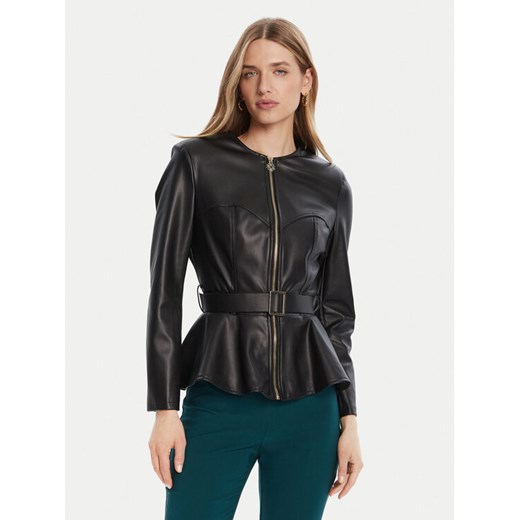 Rinascimento Kurtka z imitacji skóry CFC0125192003 Czarny Slim Fit ze sklepu MODIVO w kategorii Kurtki damskie - zdjęcie 185486833