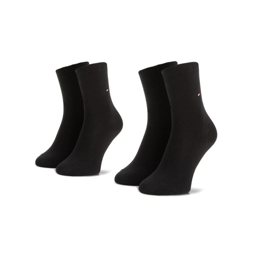 Tommy Hilfiger Zestaw 2 par wysokich skarpet damskich 371221 Czarny ze sklepu MODIVO w kategorii Skarpetki damskie - zdjęcie 185486844