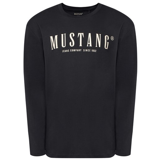 Mustang Longsleeve Asheville 1016873 Czarny Regular Fit ze sklepu MODIVO w kategorii T-shirty męskie - zdjęcie 185486850